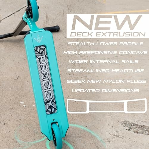 New scooter deck with features listed.